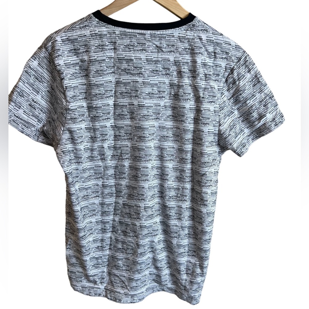 BELLFIELD Men’s Hewitt Jacquard Print T-Shirt White gray and black size large - Picture 4 of 12